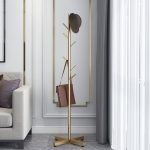 Dianthe Modern Free-Standing Metal Coat Rack w/7 Hooks Rebrilliant Color: Gold
