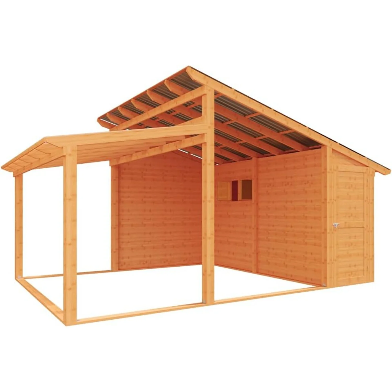 32be16c9a73bb210fe125ccc9f0a14ab363b5962ca17341150c263e423142005.webp AECOJOY 20' × 12.5' Outdoor Wooden Gazebo with Storage Room - Image 1