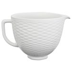 KitchenAid 5 Quart Textured Ceramic Bowl, White