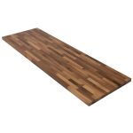 10 ft. L x 25 in. D Unfinished Walnut Solid Wood Butcher Block Counter-Instock