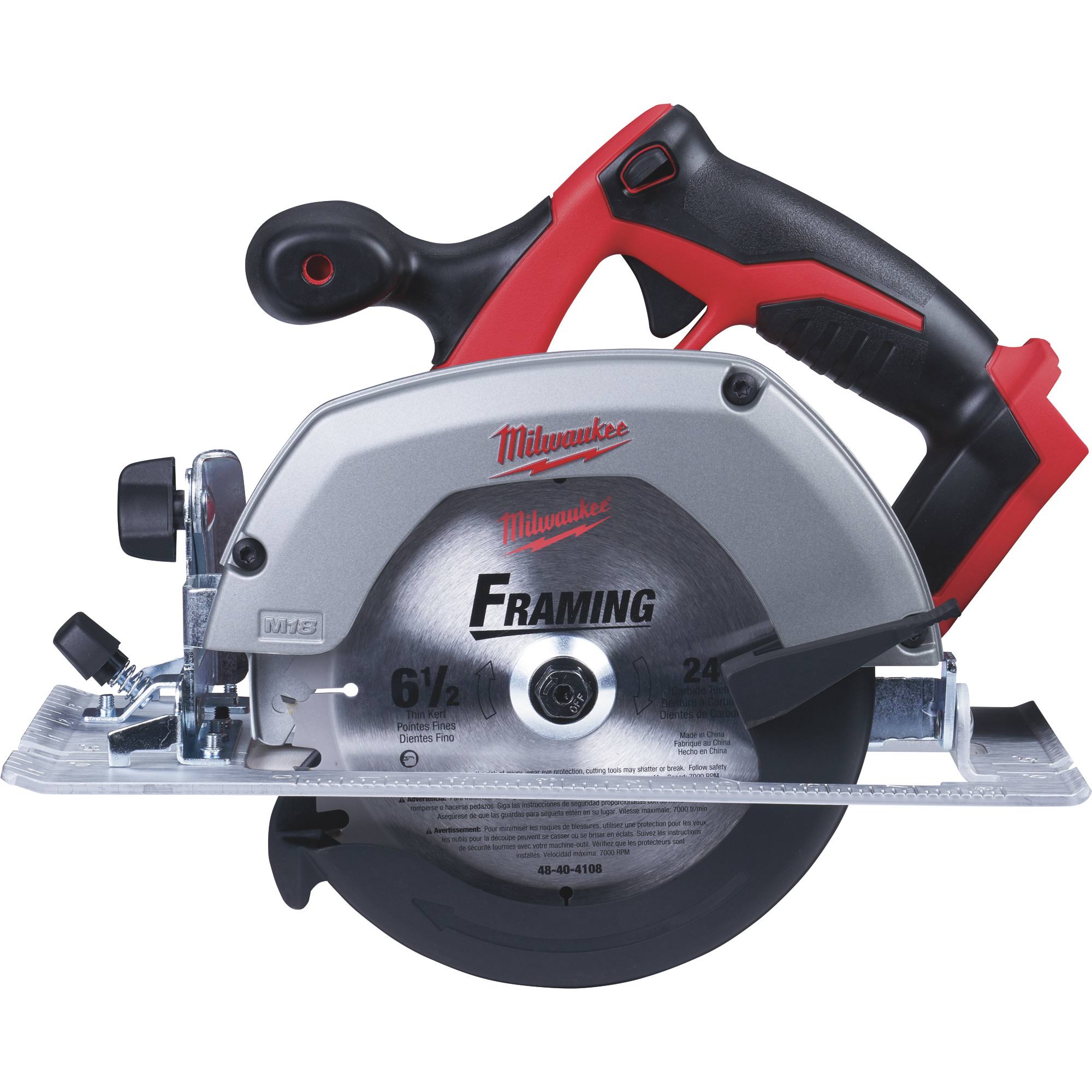3322483bb0eebbcb2d08204bf7e846e17fb25faed28a7cdea054020c3fbdef38.jpg Milwaukee Tool Circular Saw M18 2630-20 - Image 1