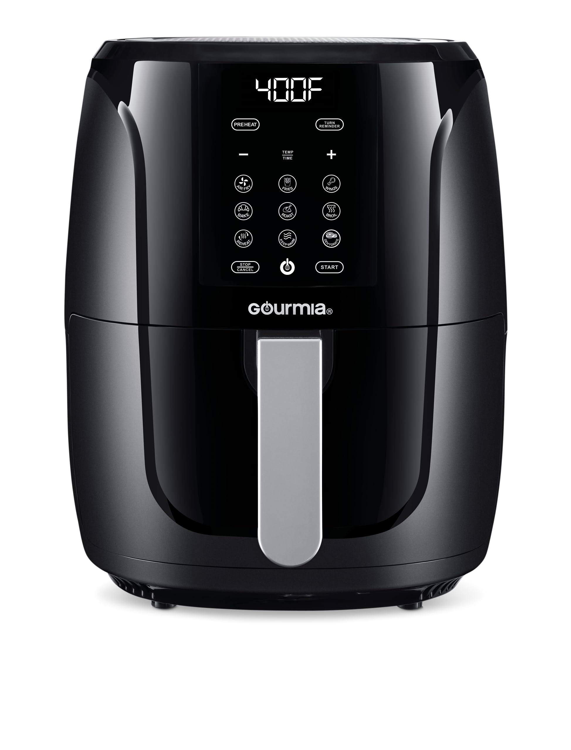 3329f2efedf842a1d789445f6bd3252be0f9524d48a99c1438817064f360b102.jpg Gourmia 5-Qt. Digital Air Fryer, Black - Image 1