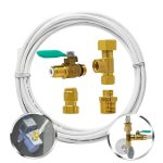 Metpure Ice Maker Fridge Installation Kit ÿ 25' Feet Tubing for Appliance Water Line with Stop Tee Connection and Valve for Quick Installation, 1/4"