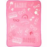 Barbie Kids' Fleece Throw Blanket - Pink - 46 x 60 in