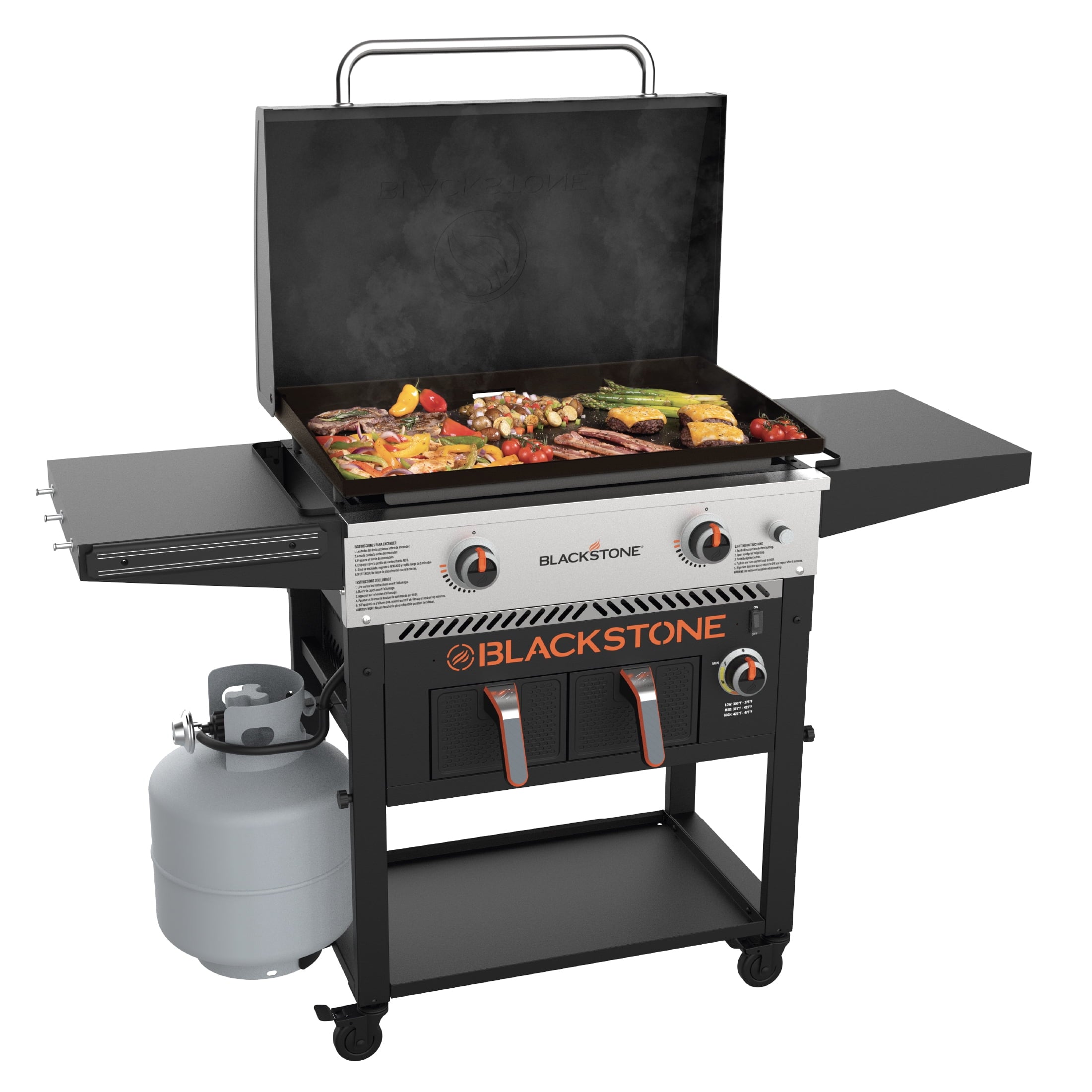 336540fd8adadaf5151da2c6740744ec3de1448007b629678c5789392854543b.jpg 2-Burner 28 Griddle with Air Fryer Combo - Image 1