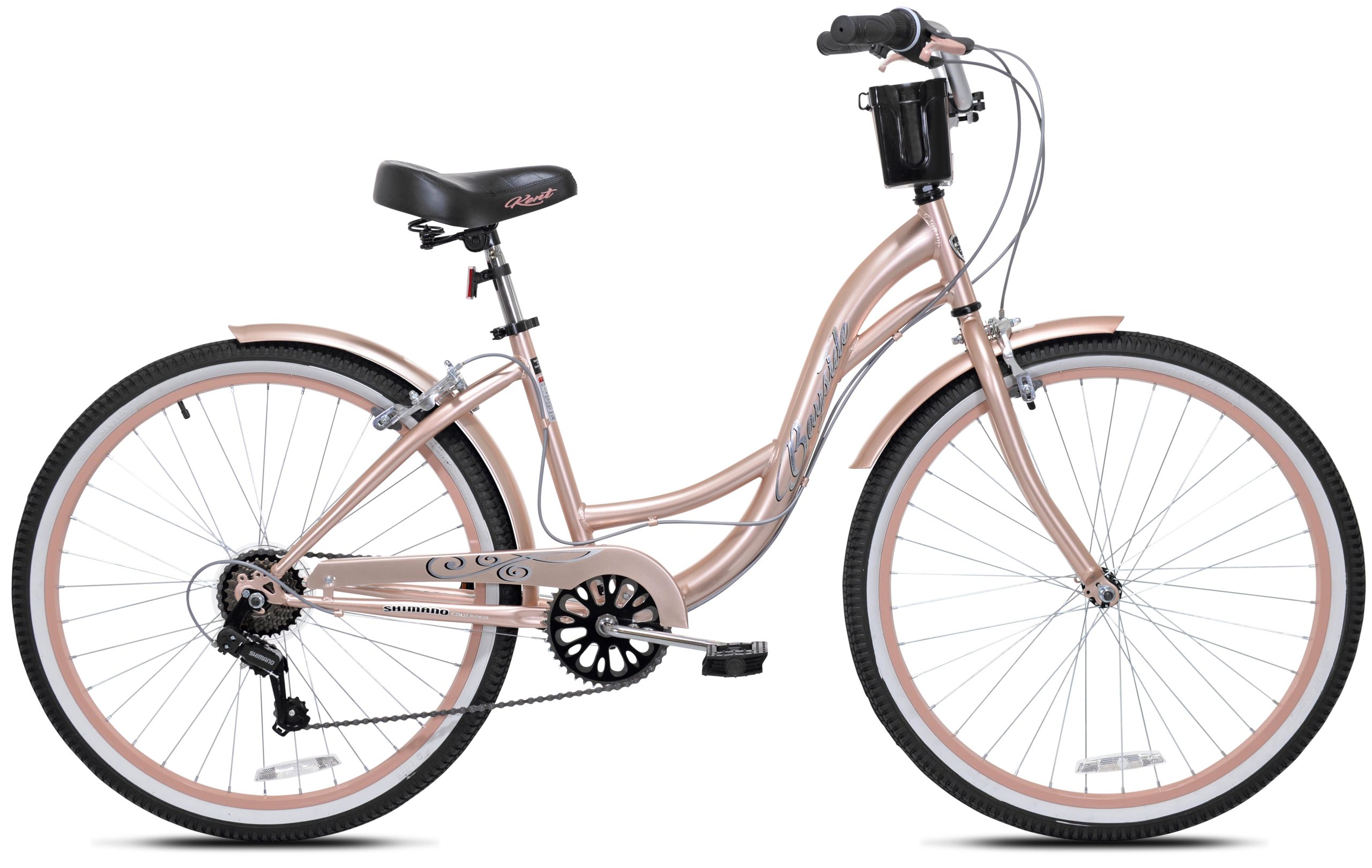 339939aed417ada4a409edbb66cb5205b3a9cb95100bf4deb7f9613595d0aa6f.jpg 26 in. Bayside Women's Cruiser Bike. Rose Gold - Image 1