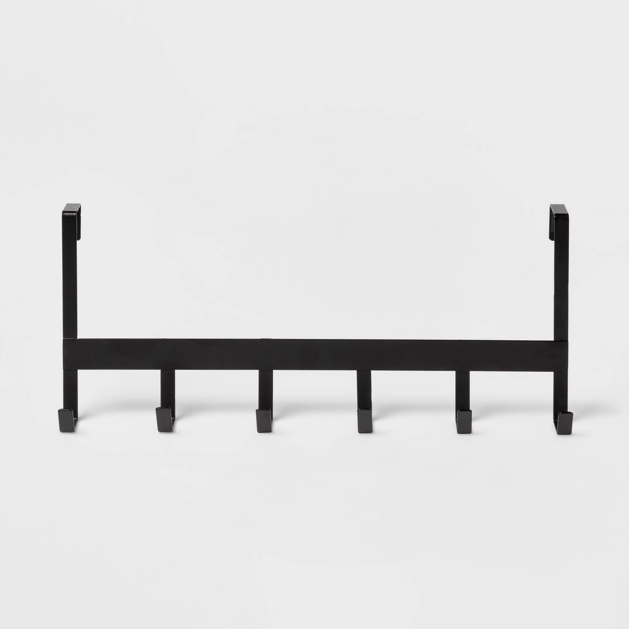 33a59c7e811880c455ebaa6a25a0ef6c664232f460e05b14577cf5e22819daf7.jpg Large Over The Door Hook 6 Hooks Matte Black - Brightroom - Image 1