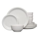Fiesta 12-Piece Bistro Dinnerware Set - White