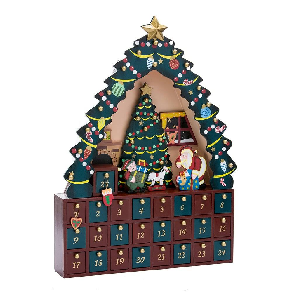33b626732be5c930ee3a8305db2e0d601a6e6bf0d5db12dfe0f17746a8126923.jpg Kurt S. Adler Kurt Adler Christmas Tree 24-Piece Advent Calendar, 16-inch - Image 1