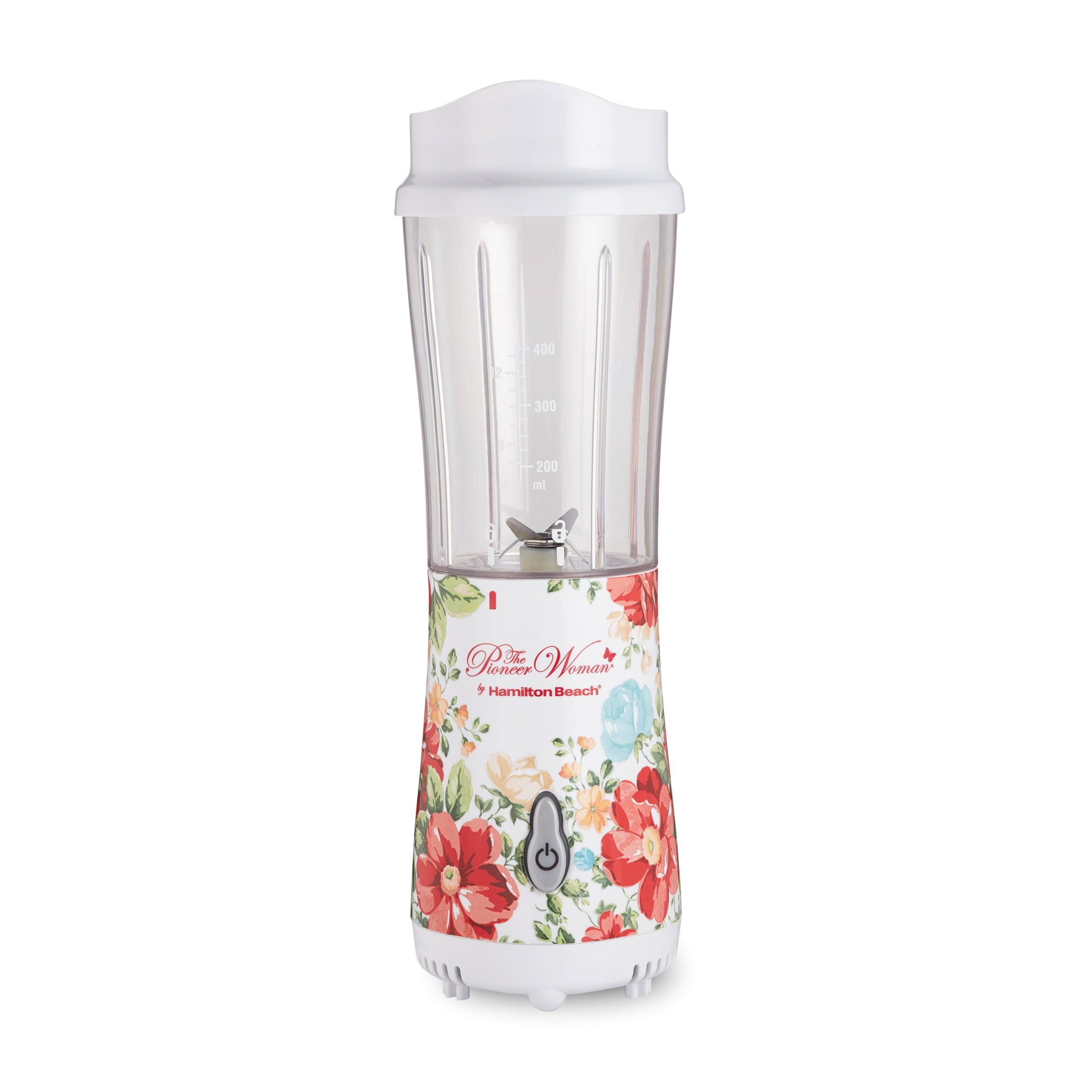 33bead68d49a76ad798fc77fdf697b21522e2f901580f0350d26e32adb330220.jpg The Pioneer Woman Vintage Floral 14 Ounce Personal Blender with Travel Lid - Image 1