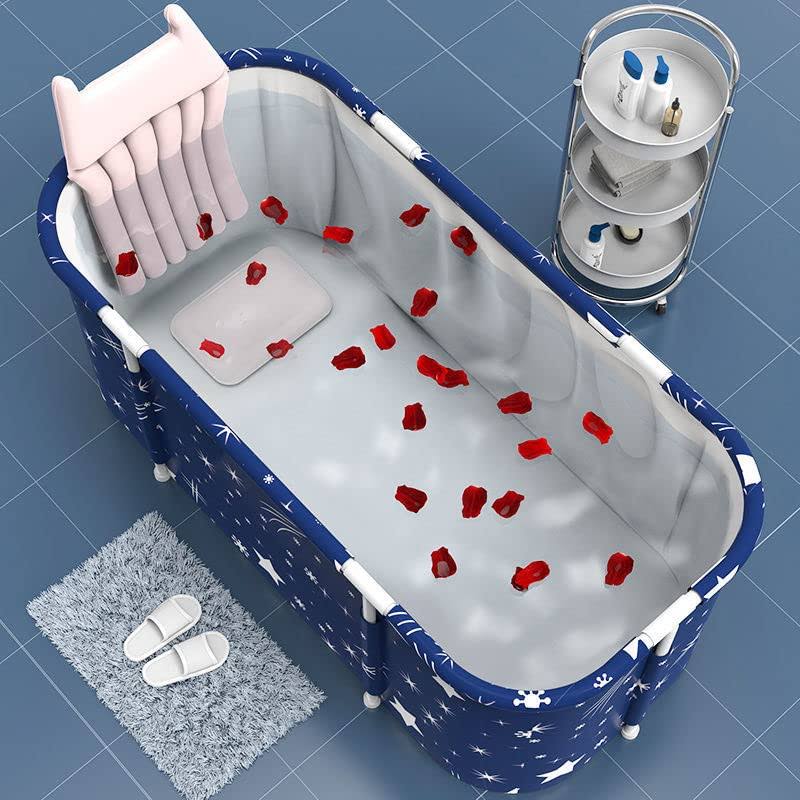 33cb46b1c9ea46d44c272e4ecfce82cb5d6c8d7dc728be257dc337b0e73e25e8.jpg Generic Portable Foldable Bathtub, Separate Family Bathroom Spa Tub, Soaking Standing Bath Tub for Shower Stall, Efficient Maintenance of Temperature - Image 1