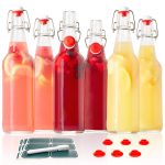 Swing Top Grolsch Glass Bottles 16oz Clear for Brewing Kombucha