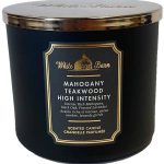 Bath & Body Works Accents | Mahogany Teakwood High Intensity 3 Wick Candle | Color: Black/White | Size: Os | Bluepalmtree's Closet