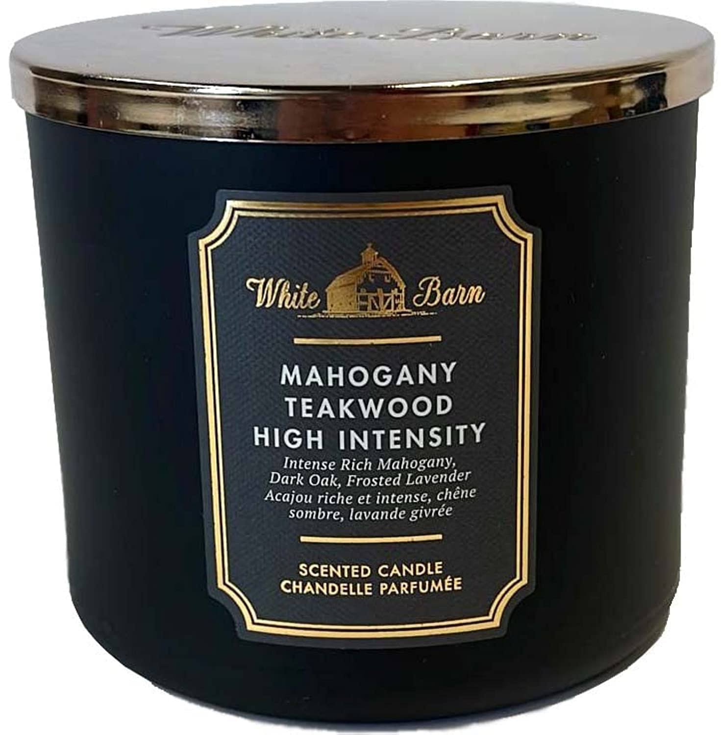 34030ebf3af80f7cceff4da5027adfdc86219fa080fd8f48eb6a86bd0214307d.jpg Bath & Body Works Accents | Mahogany Teakwood High Intensity 3 Wick Candle | Color: Black/White | Size: Os | Bluepalmtree's Closet - Image 1