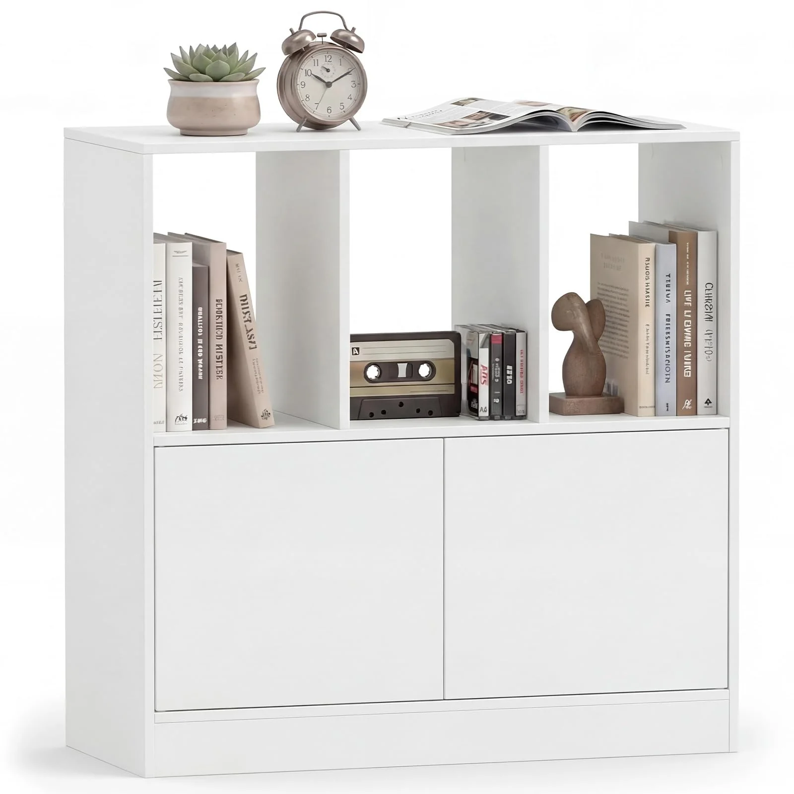 340980f7a096d6372df11177b2eef9b40c68903f6ee60d05ac6a7bd412f47846.webp Tangkula 3-Cube Bookcase with Cabinet for Study Home Office Living Room - Image 1