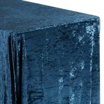 Navy Blue Velvet Rectangular Tablecloth Size: 90 x 156 in | Wedding | Event | Wholesale by CV Linens