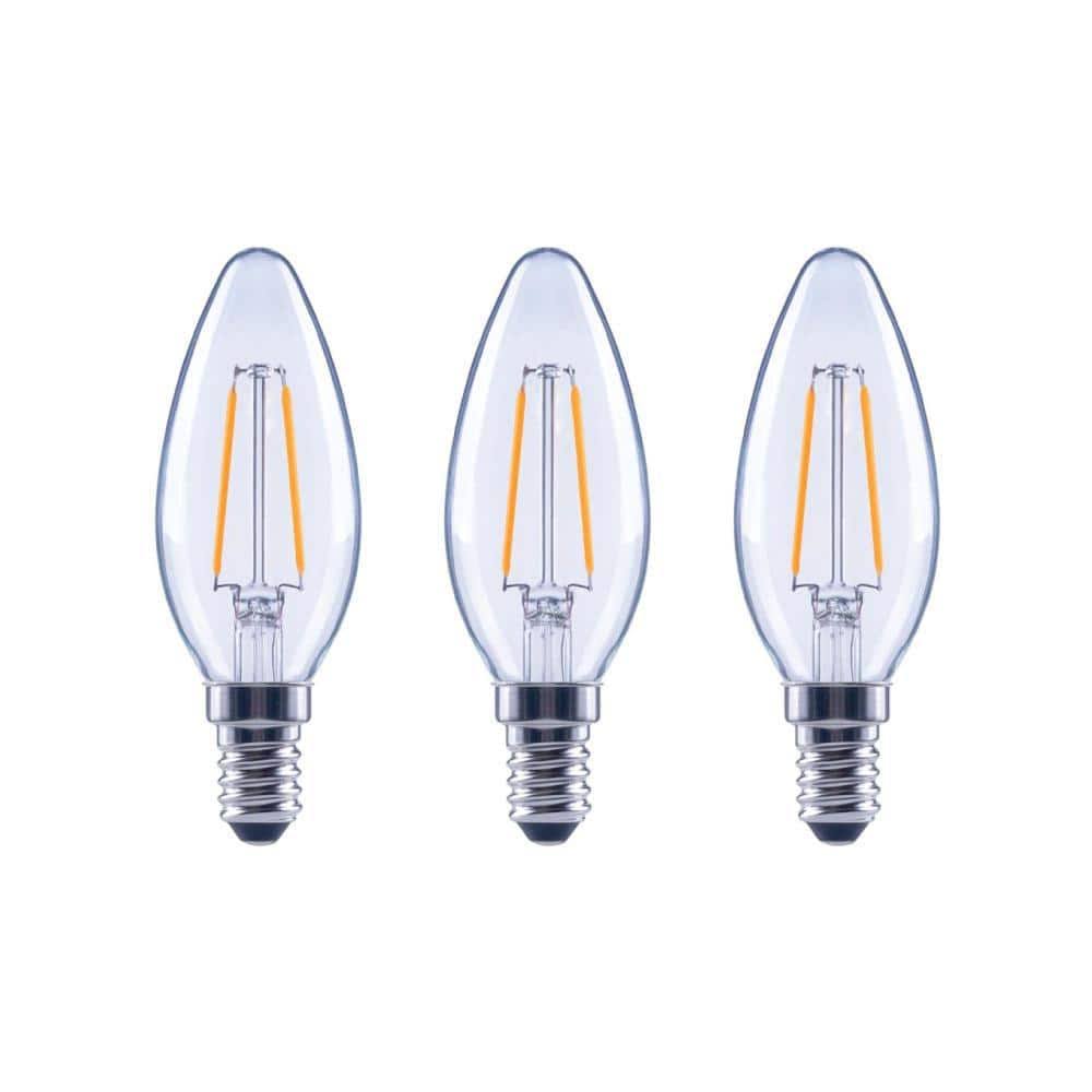 347738fb68ccbf86f1a31c963f64d548a3c355823fa5899a1c7edc36fbcf1624.jpg Ecosmart 25-Watt Equivalent B11 E12 Base Dimmable Clear Filament Vintage Style LED Light Bulb, Soft White (3-Pack) - Image 1