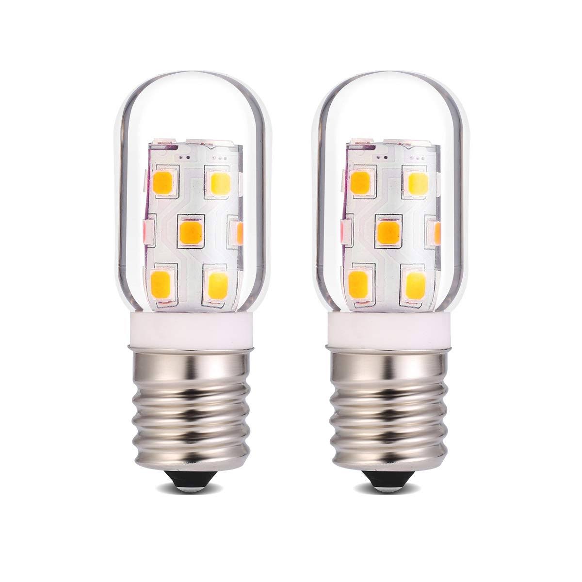 34774f88a6a1cd986db9f36993e591ae82c20960afb3ca51e25532d357a5e9cb.jpg Neanete LED Microwave Light Bulb Over Stove Appliance Replacement 40W Incandescent for Refrigerator, Range Hood E17 Intermediate Base 3W 360Lm Dimmable - Image 1