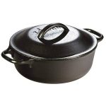Lodge 2 Quart Cast Iron Dutch Oven. Pre-Seasoned Pot with Lid for Cooking, Basting, or Baking, Size: 2 qt