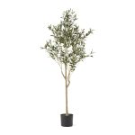 Taos 5' x 2' Artificial Tabletop Olive Tree, Green