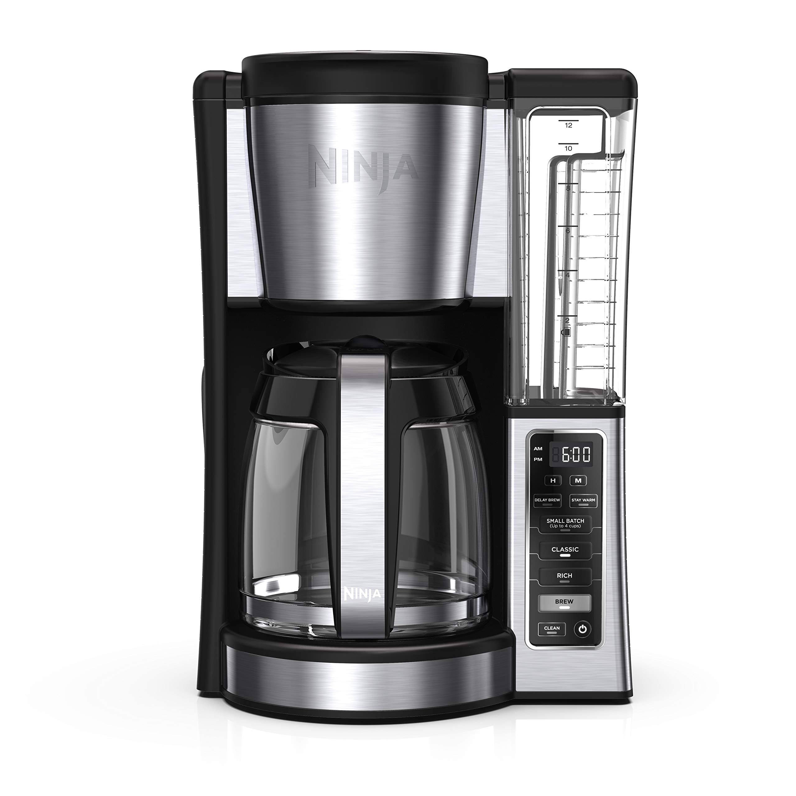 349757cbaf0c0f3a9802a81e57a468b23b5758644473e46974d6b6b1eea7d924.jpg Ninja 12-Cup Programmable Brewer CE251 Coffee Maker, 60 oz, Black/Stainless Steel (Renewed) - Image 1