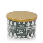 Yankee Candle Balsam Cedar 3 Wick Glass Candle 18 Ounce - Green