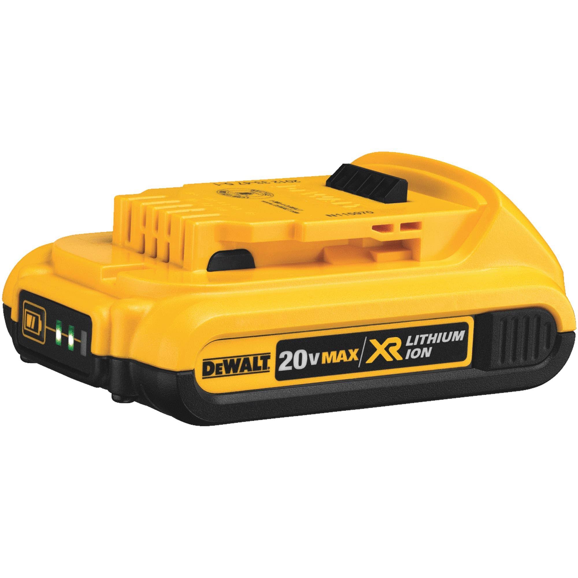 34b86c63637f2011cf663801ce38da120317a8f4a4050ac2d386f7c414b2f532-1.jpg DeWalt 20V Max Compact Lithium Ion Battery 2 Pack - DCB203-2 - Image 1