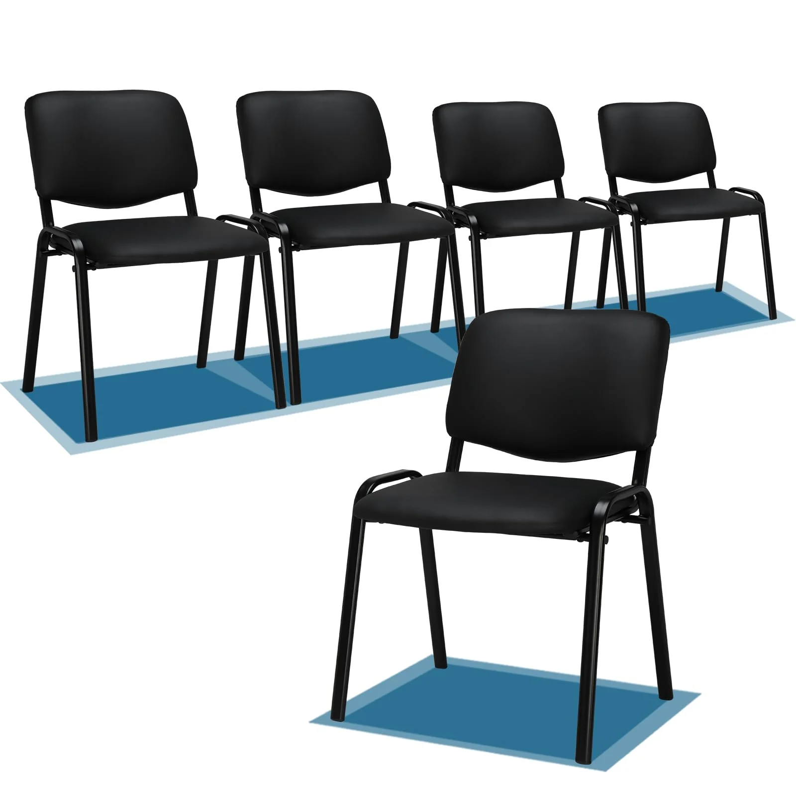 34ce65cf45704f166eda1f271936bb93033744186e314865d6be7eb0ad0f2415.webp VINGLI Waiting Room Chairs. 5-Pack Conference Room Chairs - Image 1