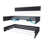 Step Up Products 28RACKGray 27.5 in. Retractable Laundry Drying Rack Industrial Gray