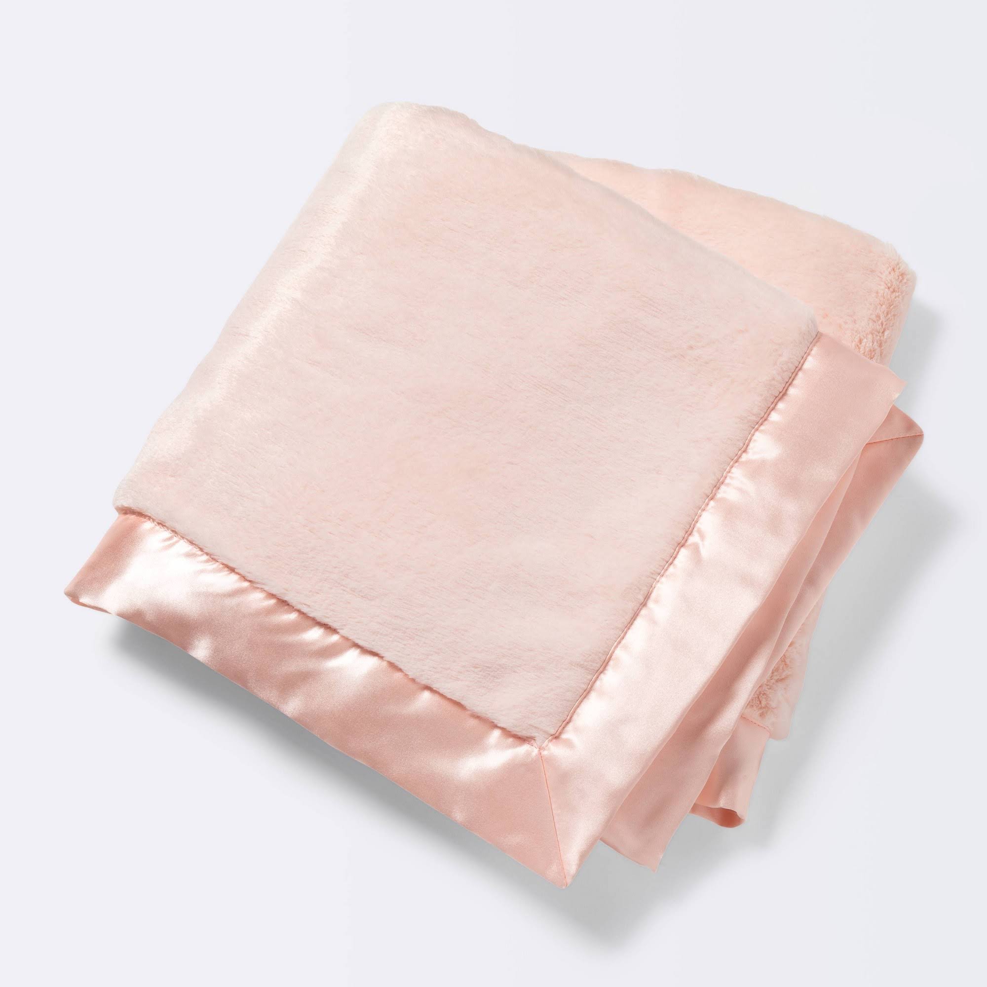 34d6c286be938c8ff7ebb28446e3b240c18e49d9edcbe0d232566c1dd0c90c91.jpg Cloud Island Solid Satin Edge Pink Plush Blanket | Target - Image 1