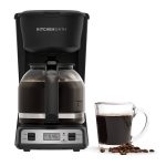 Kitchensmith by Bella 12 Cup Programmable Coffee Maker, Black Matte