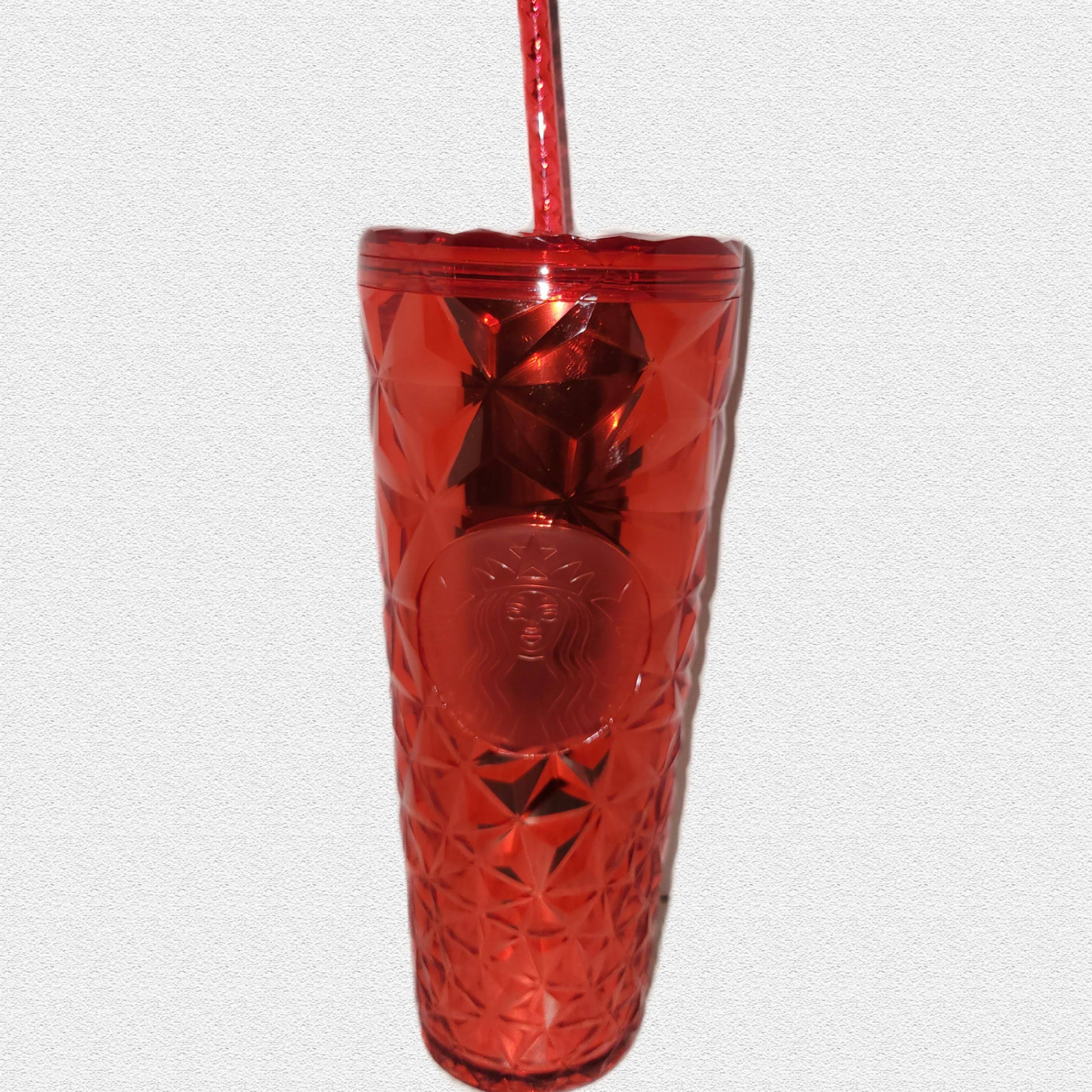 3517cf726194ce8a404ba7aeb39ed2c8ff60ab76e378444c5d74edc75fa33bc5.jpg Starbucks Dining | Starbucks Holiday 2023 Poinsettia Red Prism Venti Tumbler | Color: Red | Size: 24oz | Caponeschick's Closet - Image 1