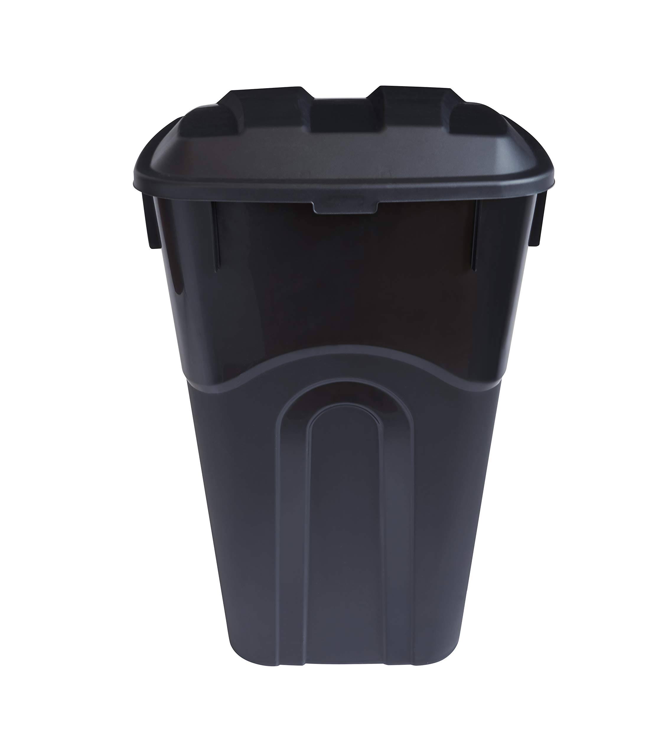 3531018e9a207c3dc7e694cf66e32b97d57baef5fddbdf7a076d0c093a915894.jpg United Solutions Can Trash Wheeled Black 32 Gal - Image 1
