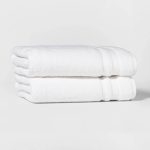 Threshold Performance Bath Towel Set, 2pk, White