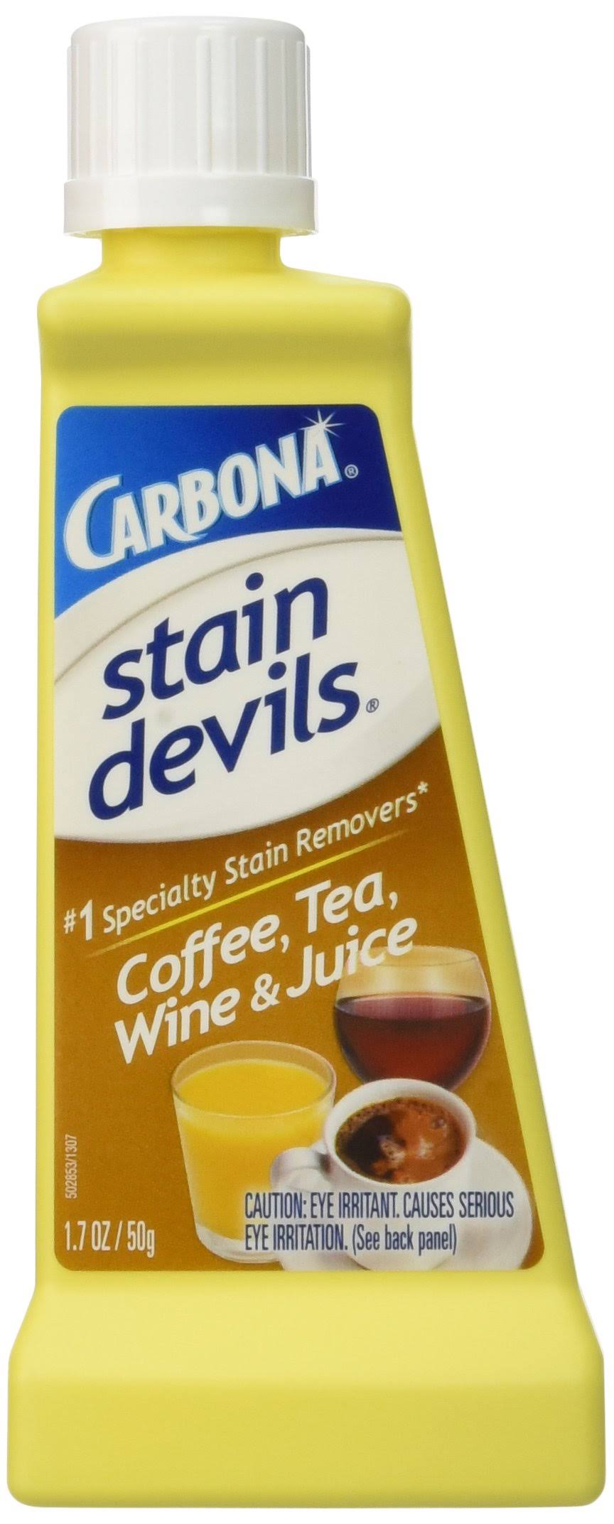 354ebb56615f13861ec95914d4f64ae00132a5a9f8550fb60b71438a45e89f06.jpg Carbona Stain Devils Coffee, Tea, Wine & Juice - Image 1