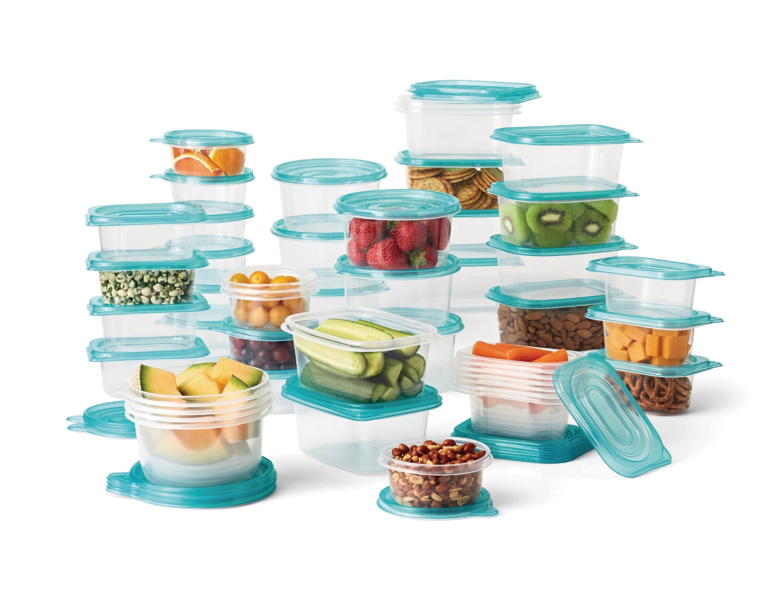 357aa753870b2a905eceadaace33851c3f82eb68b02d9f823ba4bd6b6df5ed59.jpg Mainstays 92 Piece Food Storage Container Set, Size: Multi, Clear - Image 1