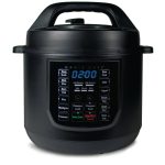 9-in-1 6 Qt. Matte Black Electric Multi-Cooker with Recipe Book