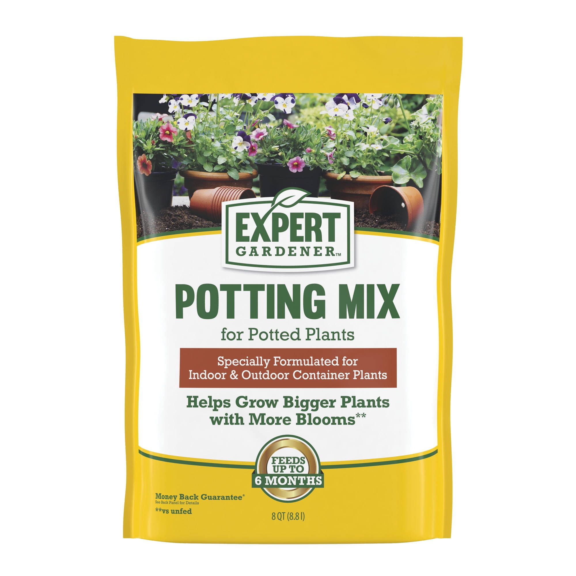 359fe0767ff5616396f71962b0e9014788fe58a8e170a77518e2c9469fcc3f10.jpg Expert Gardener Potting Mix for Potted Plants, 8 Qt. - Image 1