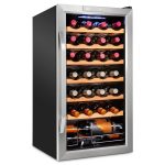 Ivation 28 Bottle Wine Cooler Fridge, Compressor Refrigerator W/Lock