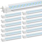 JESLED 4ft T8 LED Tube Light Bulbs, 24W 5000K Daylight White, 3000lm, 4 Foot T12 LED Replacement for Flourescent Tubes, Ballast