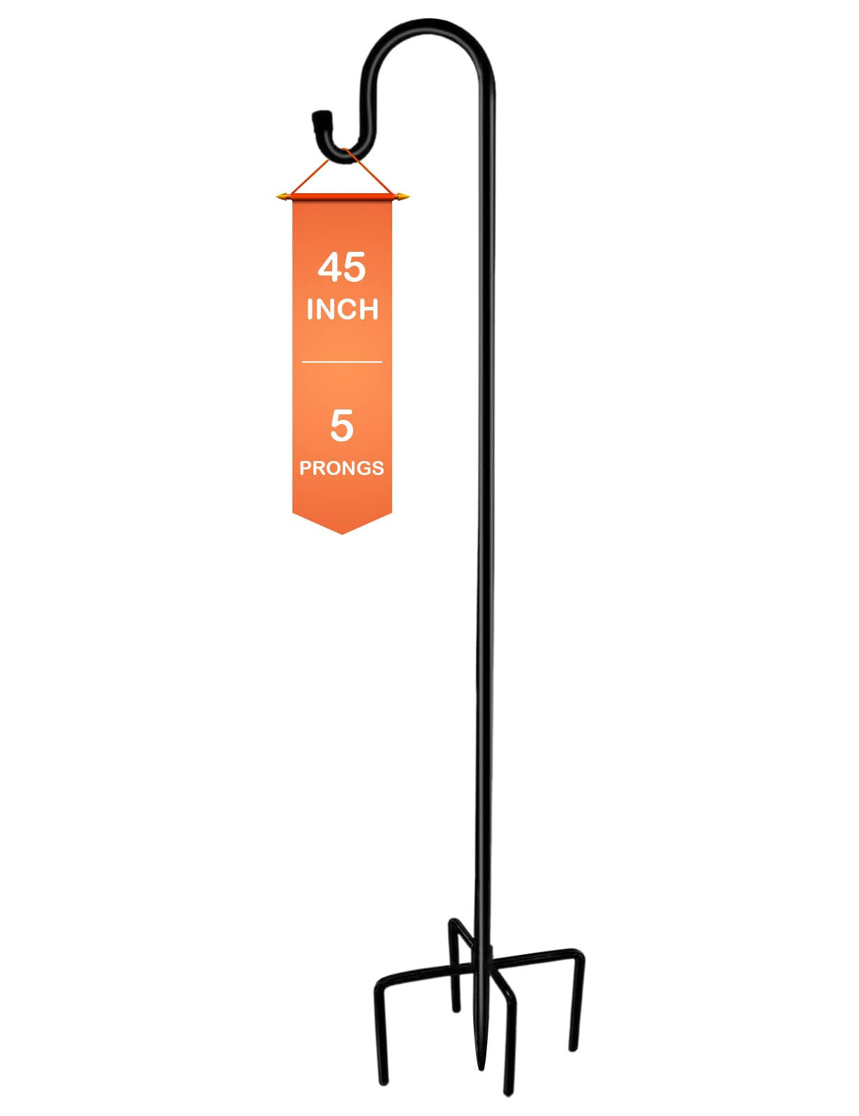35f382762b04ffa16efabee3f24484f60b2f12d8a7cbe9144dc26736b0b79f43.jpg Ottsuls Shepherd-Hooks Adjustable for Bird-Feeder Lantern Plant-Hook Garden-Stake - Plant Stand Hanger for Outdoor Flower Basket, Bird Feeder Hanger - Image 1
