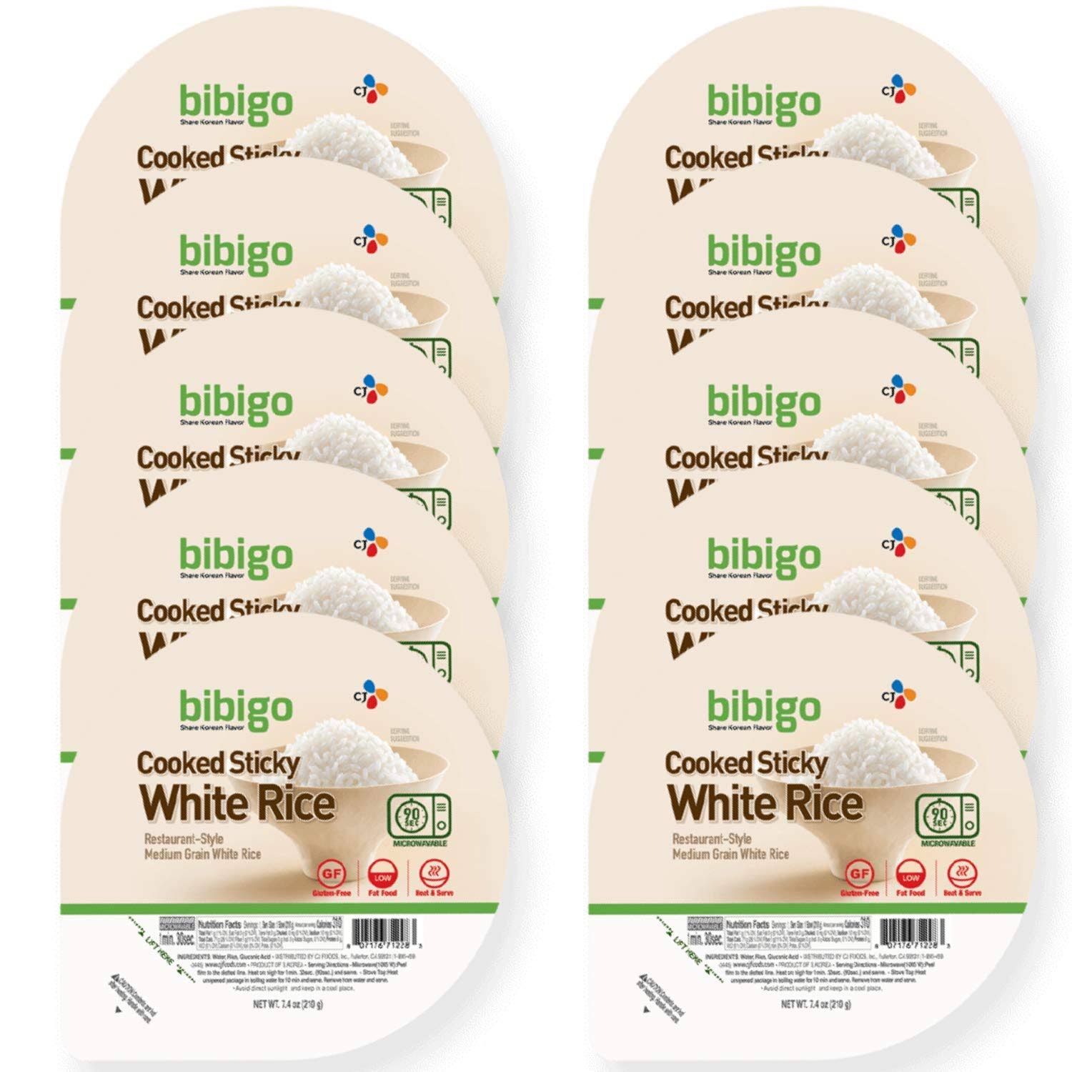 35fab5f8496404b4ee0f0314aba8554495baebc4ed6be10e16668ea998f4fbe9-1.jpg Bibigo Restaurant-Style Cooked Sticky White Rice 7.4-Ounce Bowls (Pack of 10) - Image 1