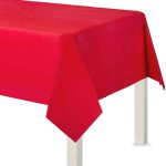 Amscan Red Flannel-Backed Vinyl Tablecloth, 54in x 108in Red | Party