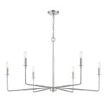 Mager 6 - Light Candle Style Classic Chandelier Three Posts Finish: Polished Nickel