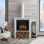 Real Flame Hollis Indoor Electric Fireplace - Matte White