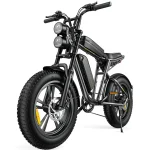 1000W Electric Bike for Adults. Retro-Style. 28mph. 94 Miles Range. 20′′x4.0′′ Fat Tires. Full Suspension. UL Certified