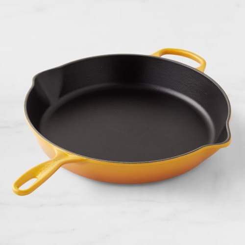 364f16815df7416dceaeac821522ba685ce8ff12fa32a787b6d2693454dd9294.jpg Le Creuset Signature Enameled Cast Iron Deep Skillet, 13", Nectar | Williams Sonoma - Image 1