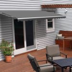 Aleko Motorized Retractable Patio Awning - 20x10 Feet - Gray