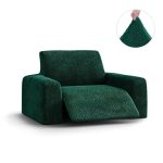 Stretch Recliner Slipcover - Easy to Clean & Durable - Velvet Collection PAULATO by GA.I.CO. Upholstery Color: Emerald Green
