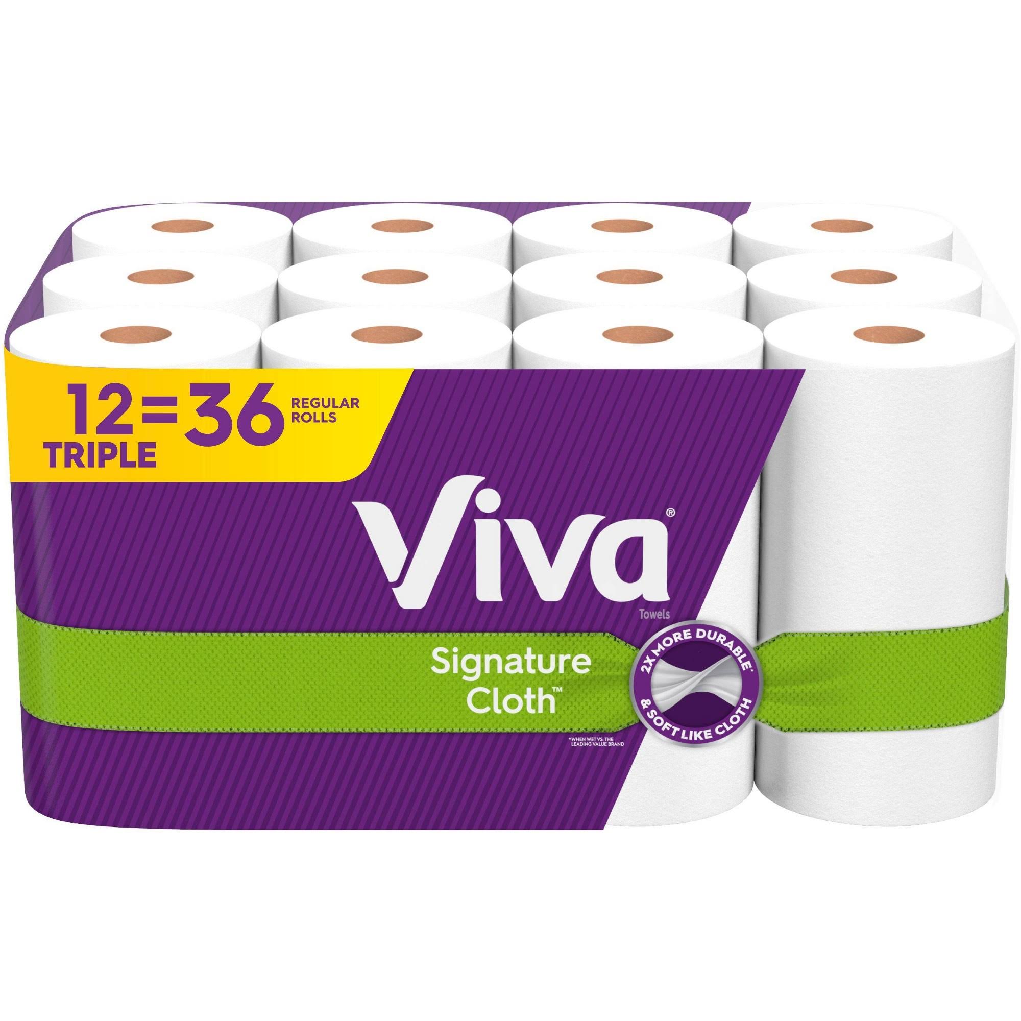 3690fb3fa9d7e6515204dbf8eb3d1e88a9b522f1cfa9d0d5c02031905bc69f5c.jpg Viva Signature Cloth Choose-A-Sheet Paper Towels - 12 Triple Rolls - Image 1